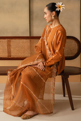 Cross Stitch 3 Piece Embroidered Lawn Suit | RUSTIC AURA - Image 4