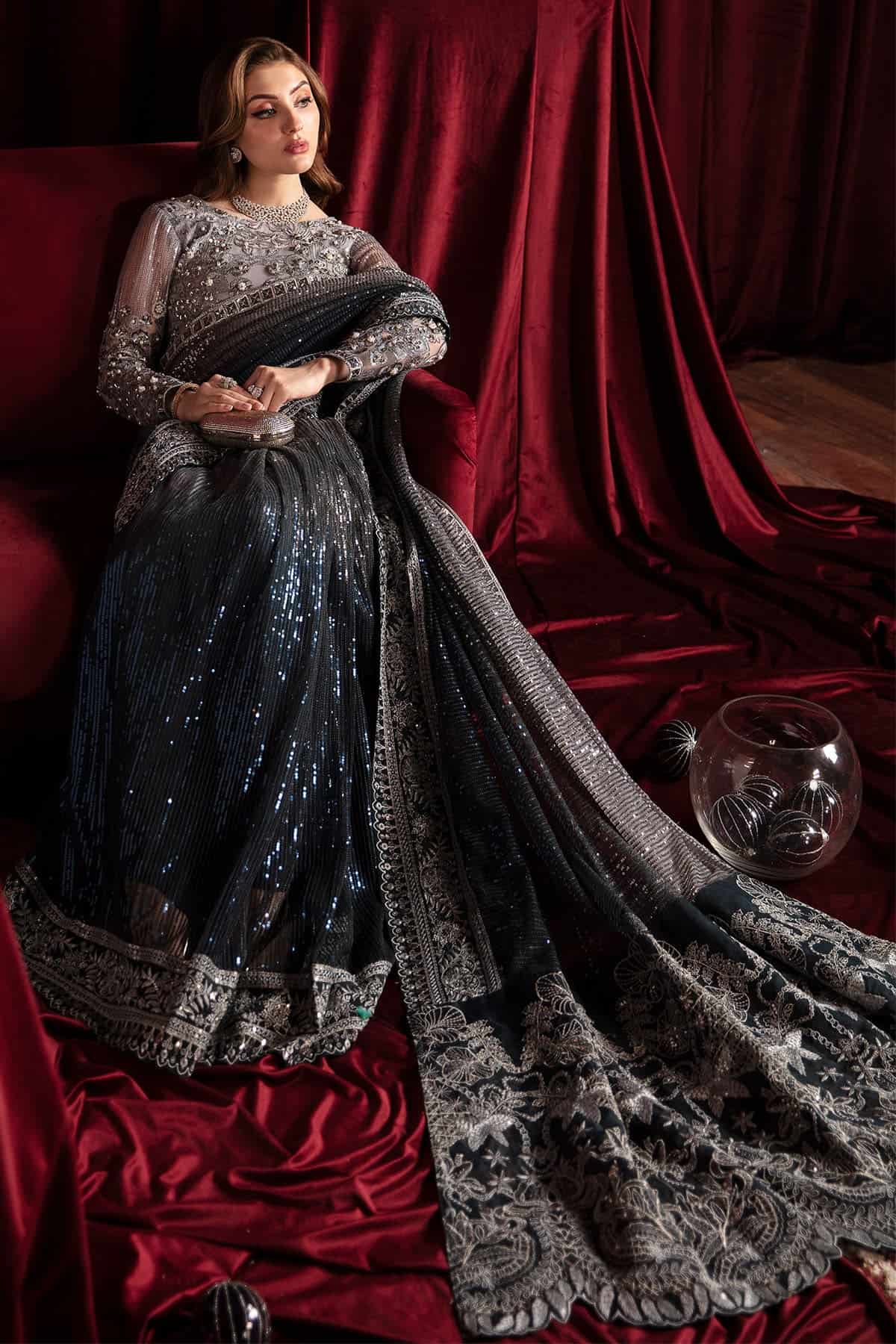Nureh Elanora Chiffon 2024 | NEL-40 Saree - Image 2