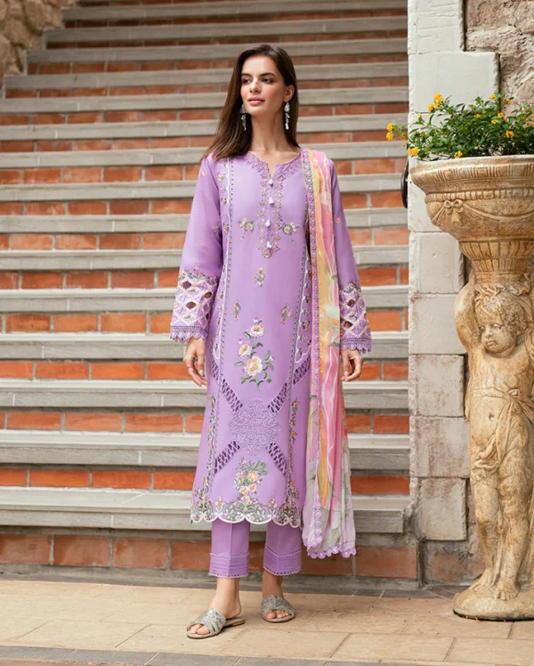 Roheenaz Summer Reverie Luxury Lawn -Wisteria