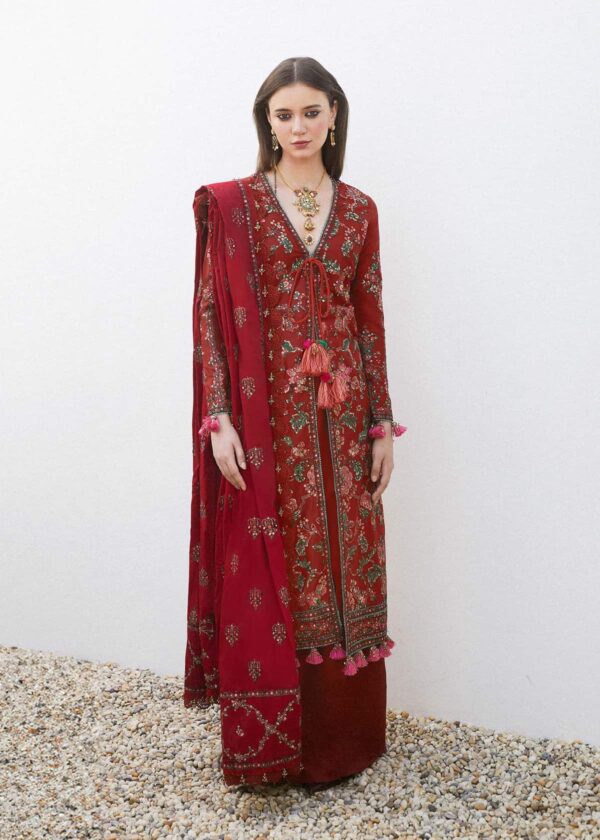 Alternative view of Hussain Rehar Luxury Lawn 2024 | RUHI (SS-5421)