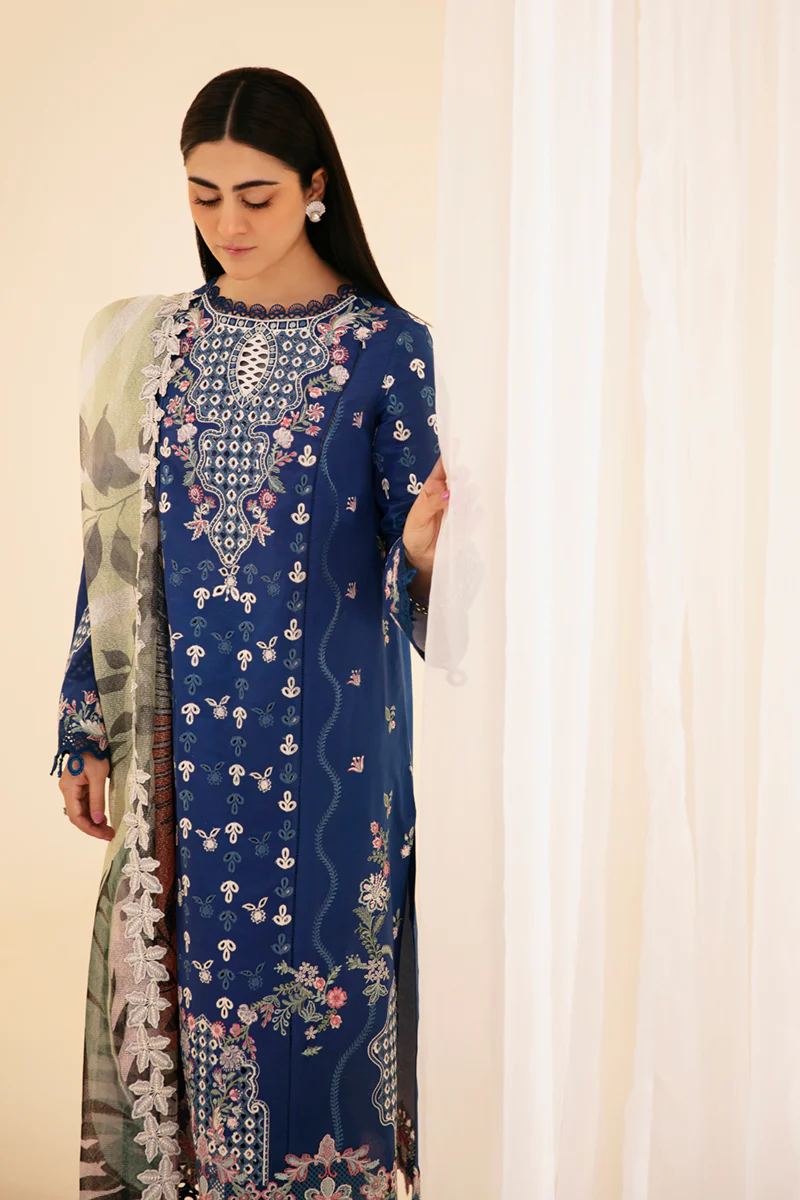 Qlinekari Lawn by Qalamkar 2024 | SQ-08 - Image 4