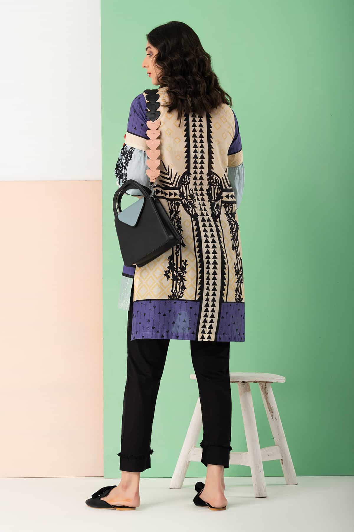 BTW Unstitched Designer Lawn Kurti - Botanican (GZ-353) - Image 2