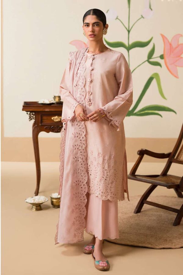 Chikankari Lawn by Cross Stitch 2024 | Vol 2 | PALE MAUVE