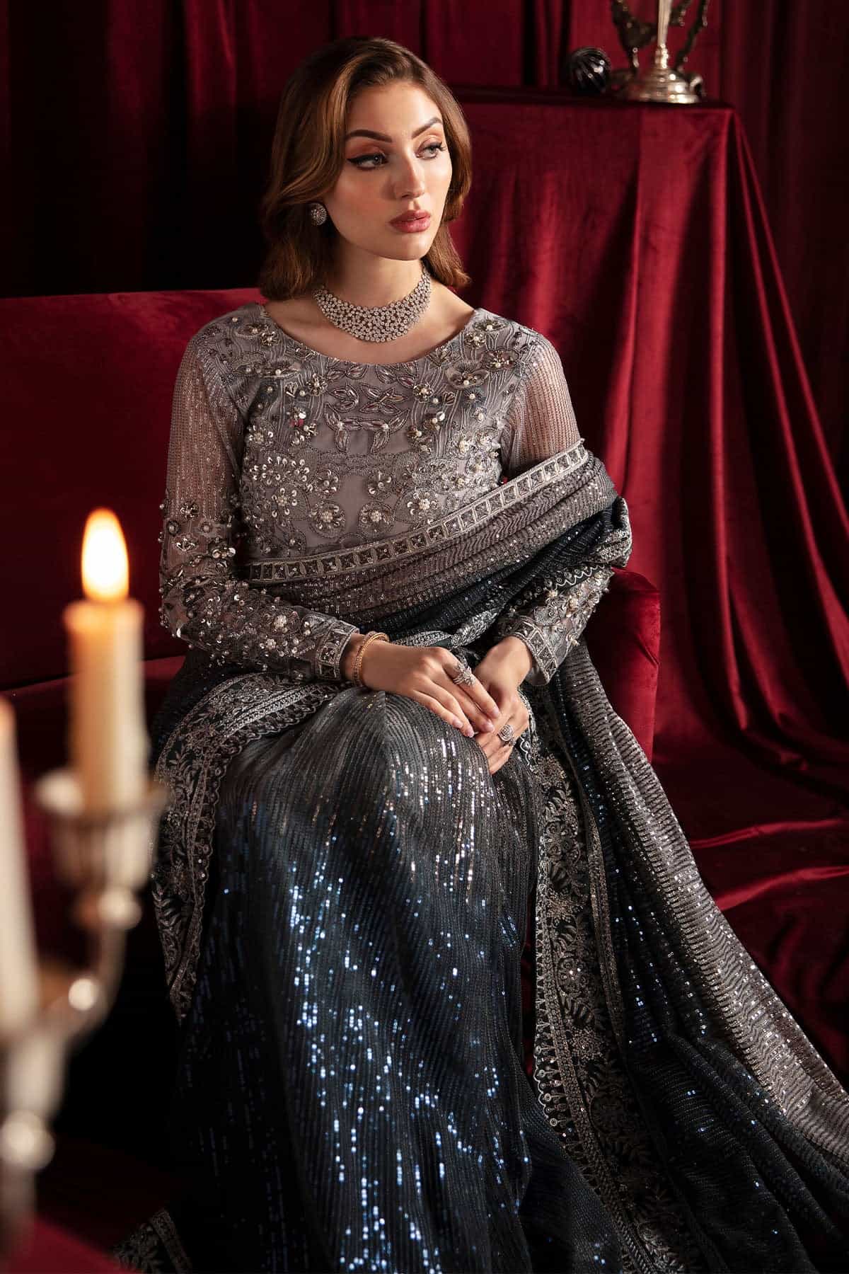 Nureh Elanora Chiffon 2024 | NEL-40 Saree - Image 5