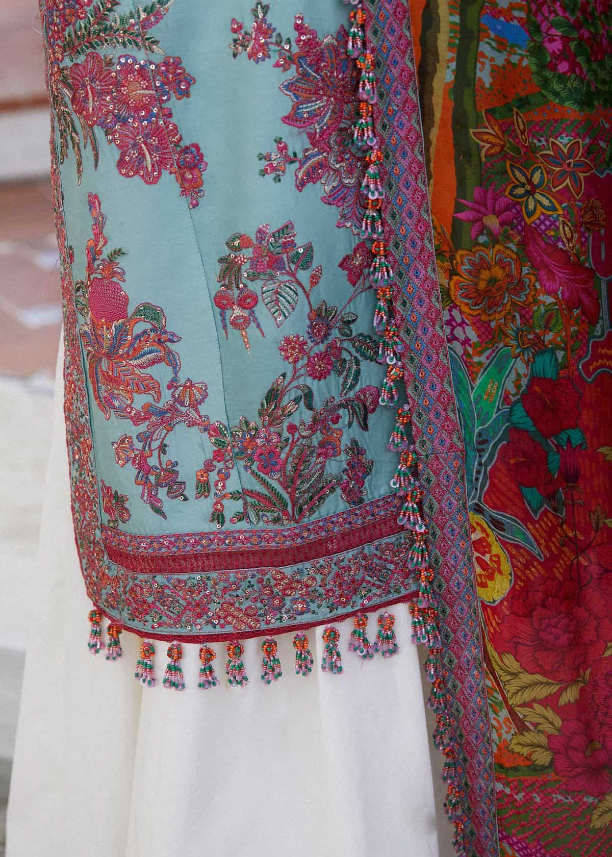 Hussain Rehar Luxury Lawn 2024 | FLORET (SS-5417) - Image 3