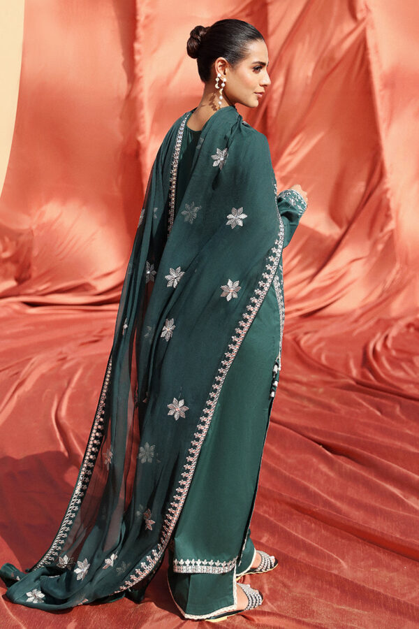 Alternative view of Cross Stitch Eid Lawn 2024 | PINE CERULEAN