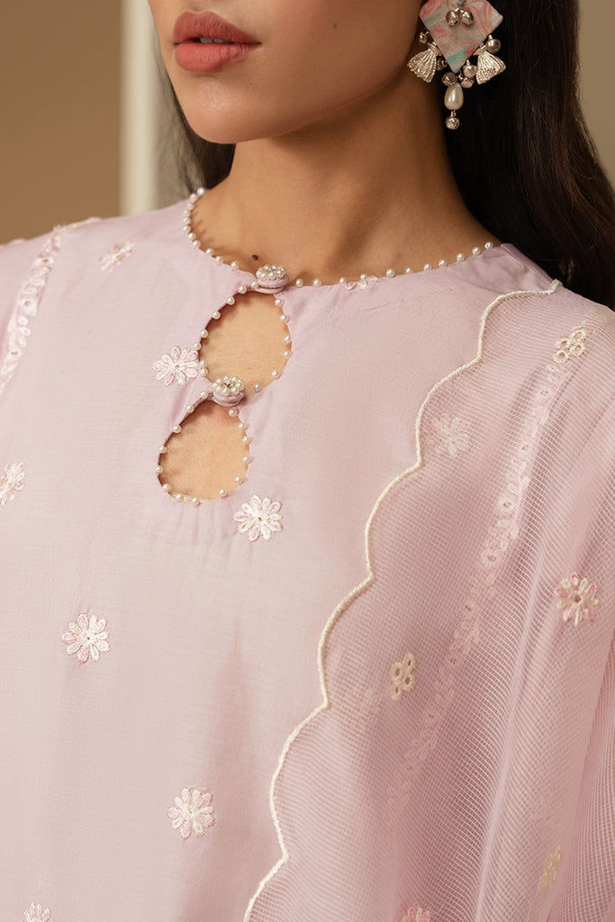 Cross Stitch 3 Piece Embroidered Lawn Suit | LILAC GROVE - Image 2