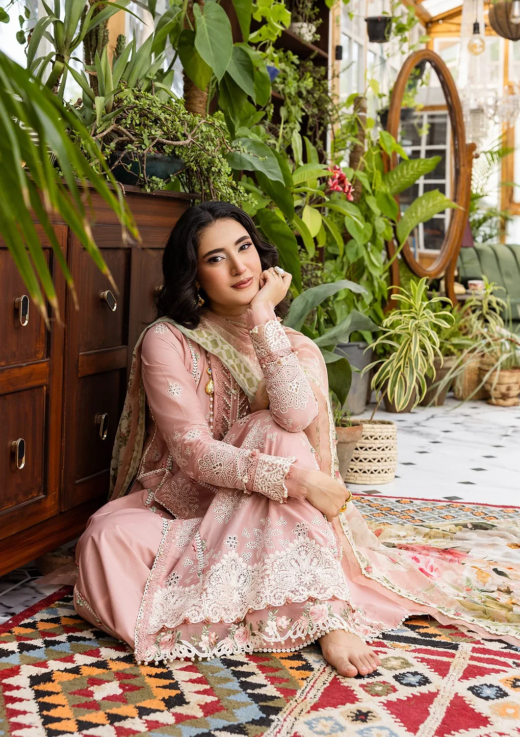 Elaf Chikankari With Chiffon EEC-1A Forever Blush - Image 3
