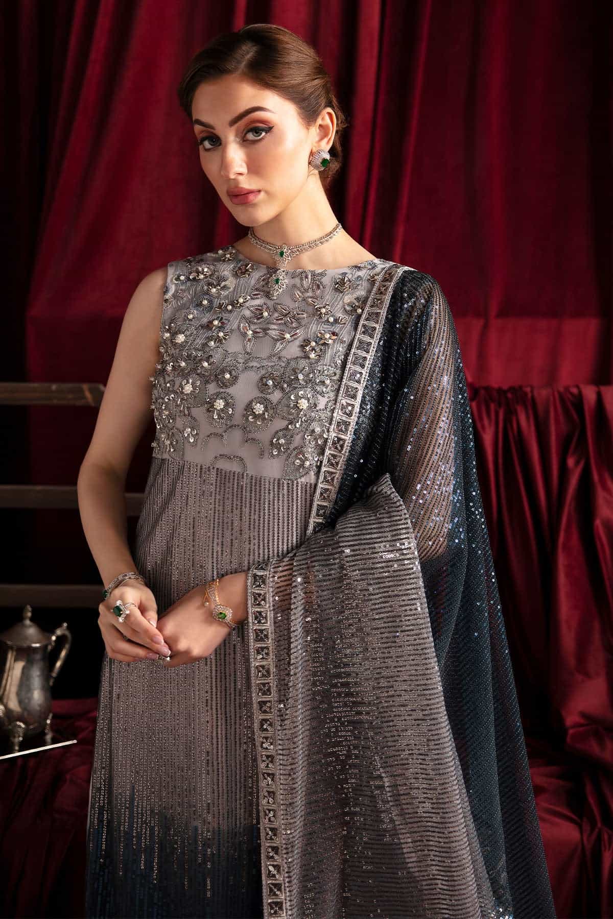 Nureh Elanora Chiffon 2024 | NEL-40 Saree - Image 6