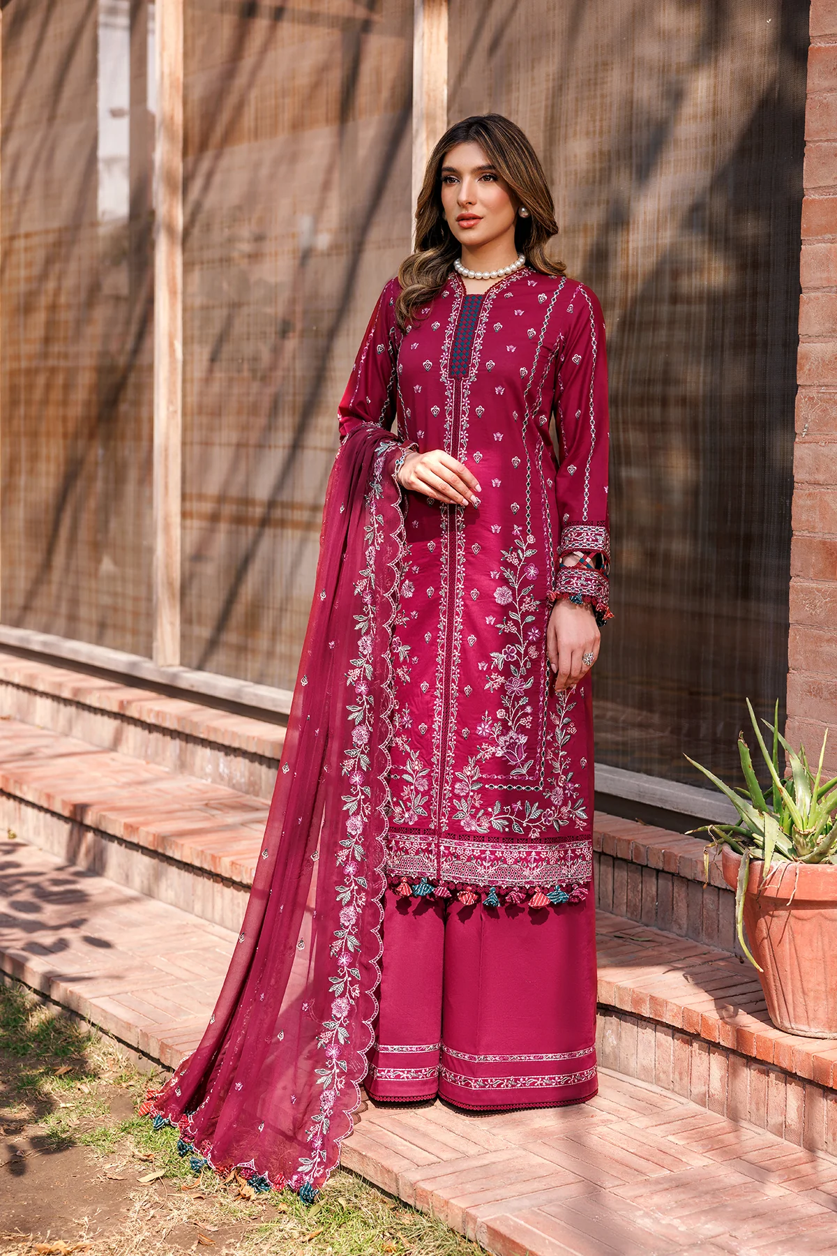 Kaavish Festive Lawn by Farasha | GARNET GLAM