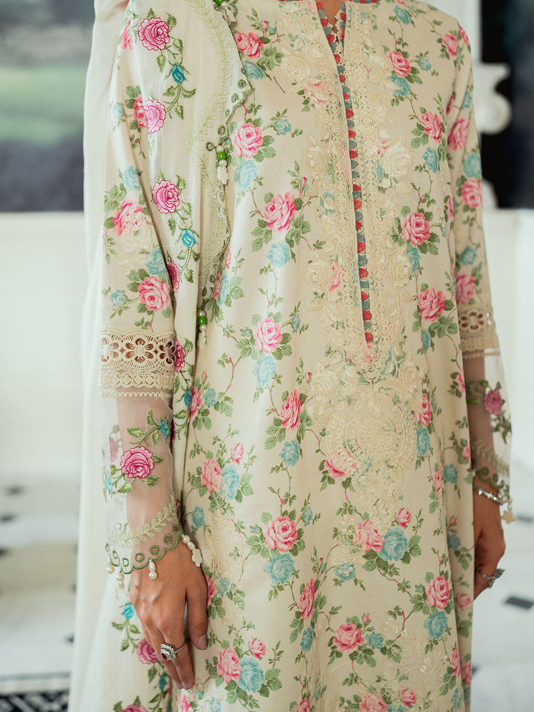 Faiza Faisal Celine Chikankari Eid Collection '24 | SEEMAL - Image 2