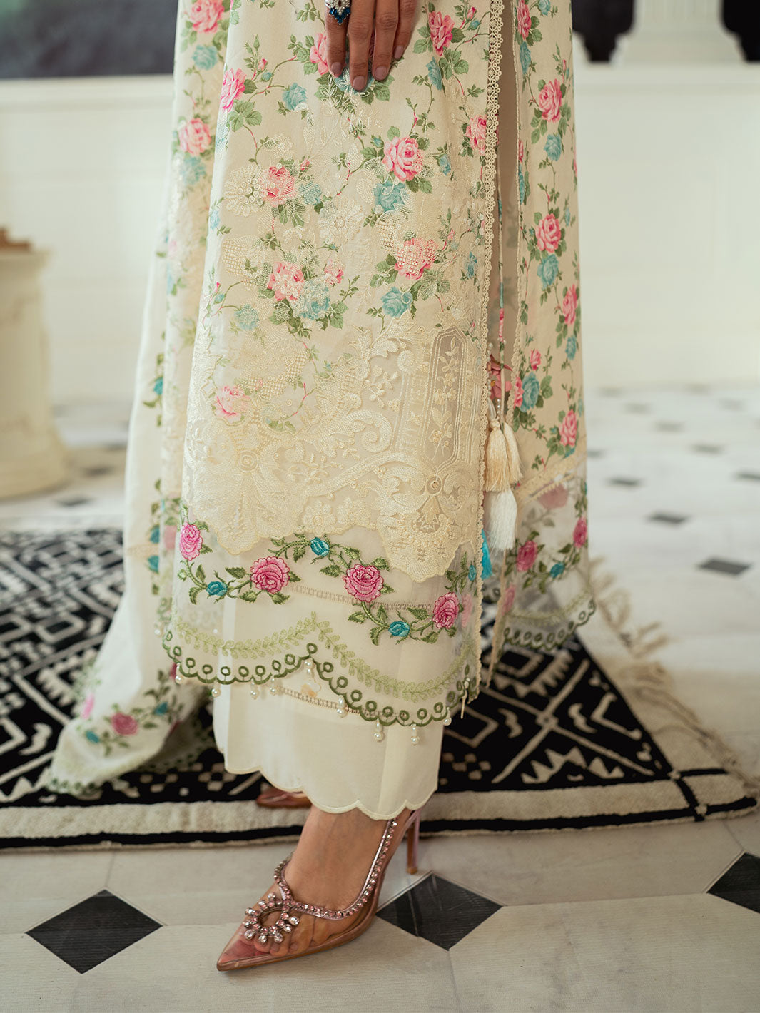 Faiza Faisal Celine Chikankari Eid Collection '24 | SEEMAL - Image 3
