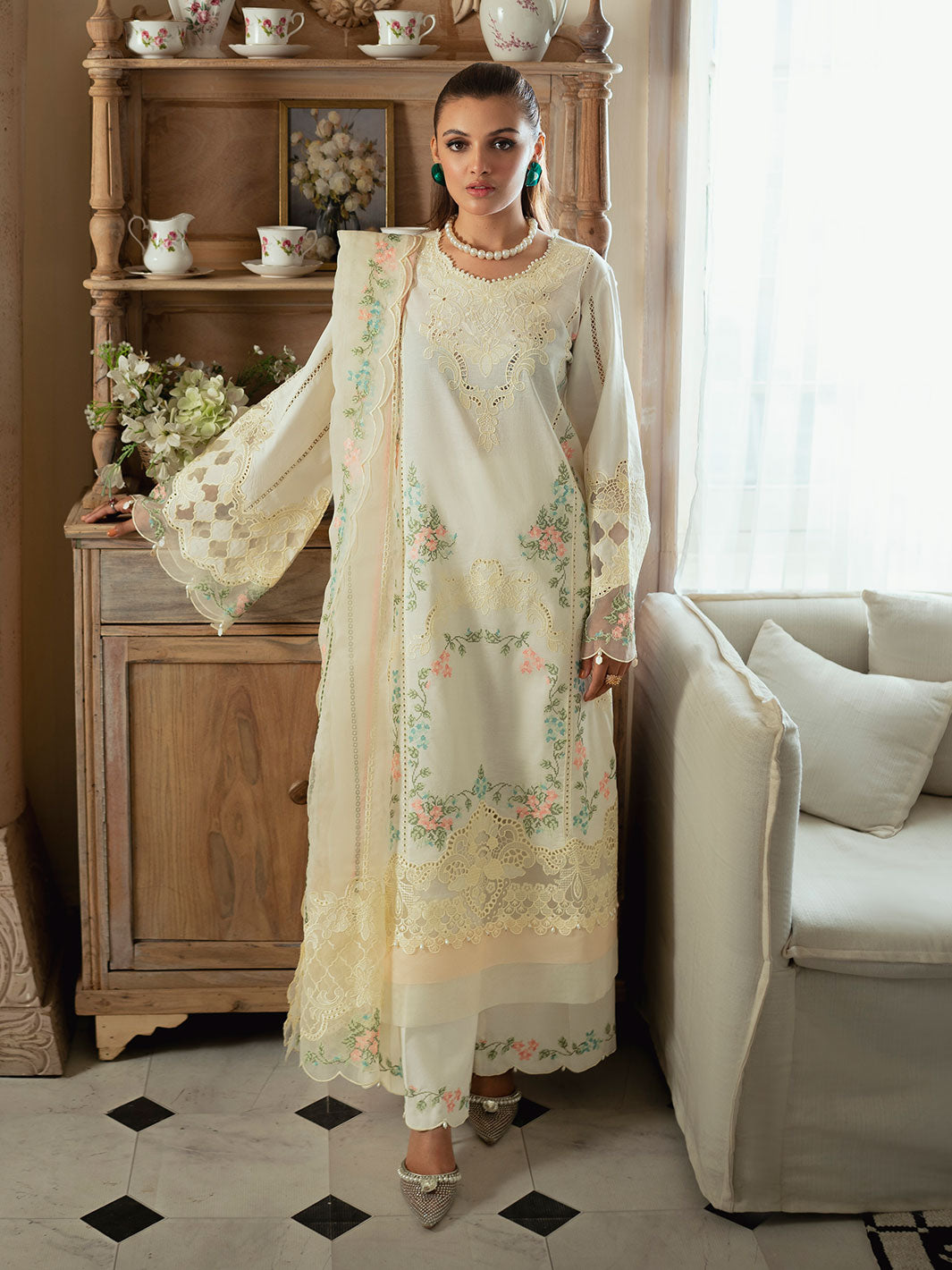 Faiza Faisal Celine Chikankari Eid Collection '24 | BELLA
