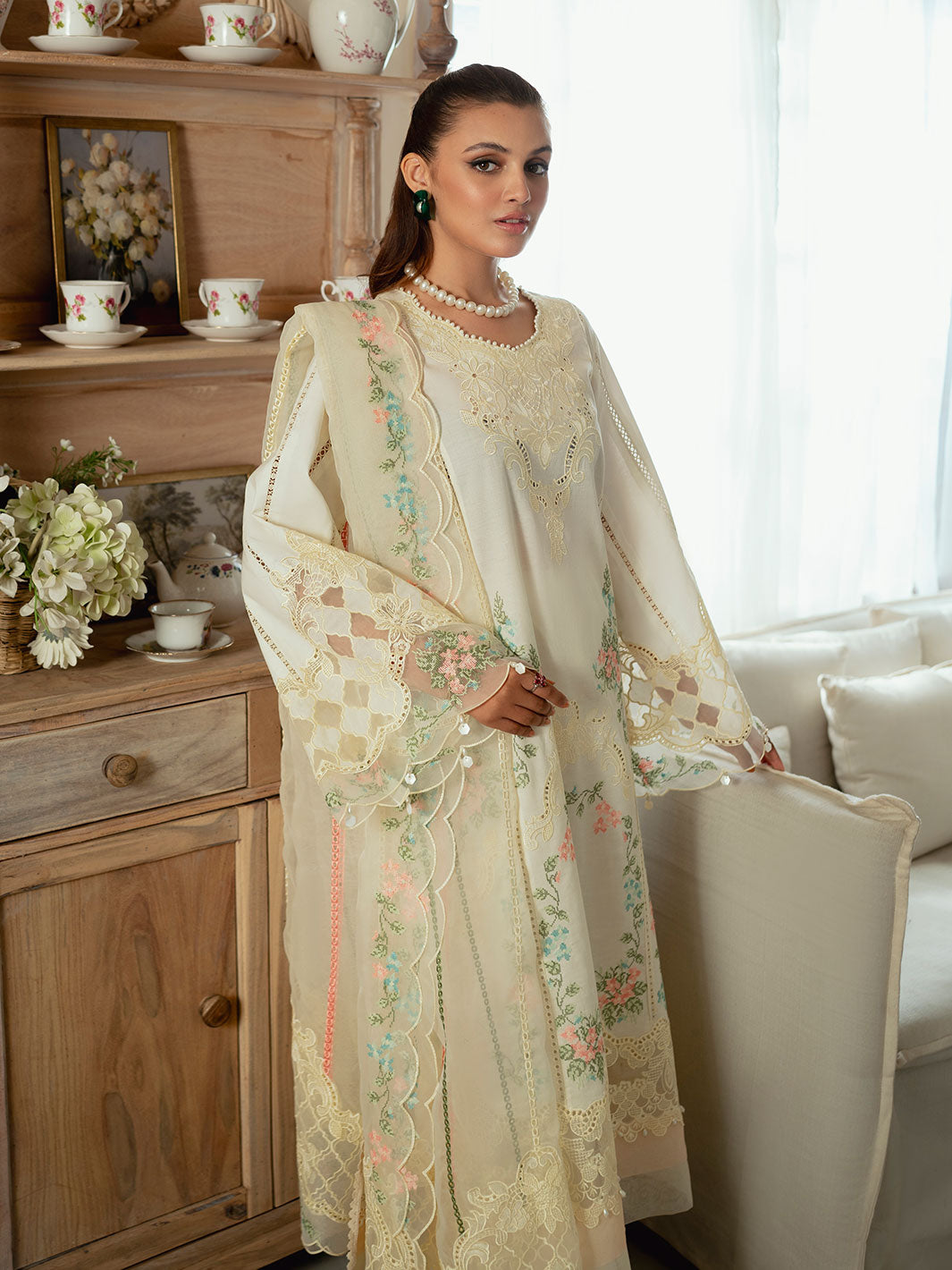 Faiza Faisal Celine Chikankari Eid Collection '24 | BELLA - Image 3