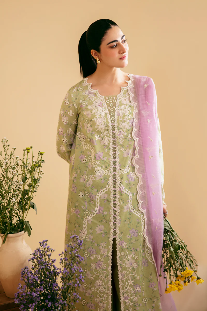 Qlinekari Lawn by Qalamkar 2024 | SQ-10 - Image 2