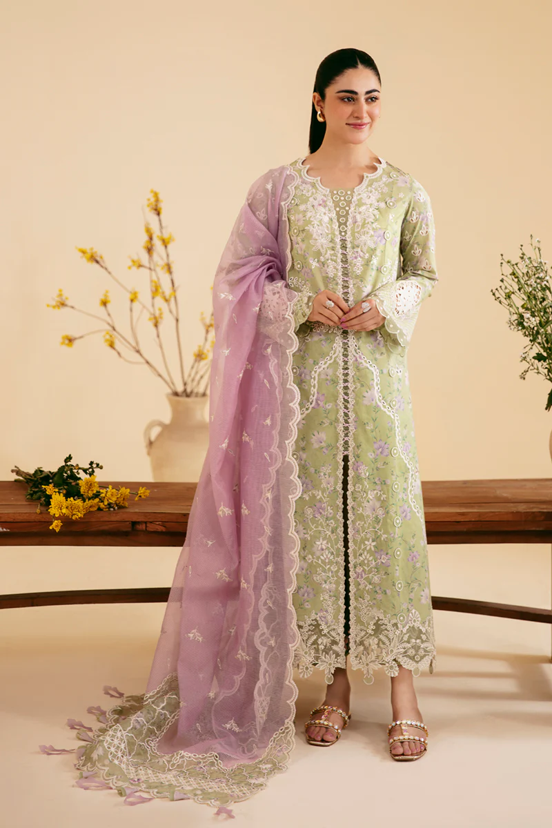 Qlinekari Lawn by Qalamkar 2024 | SQ-10 - Image 5