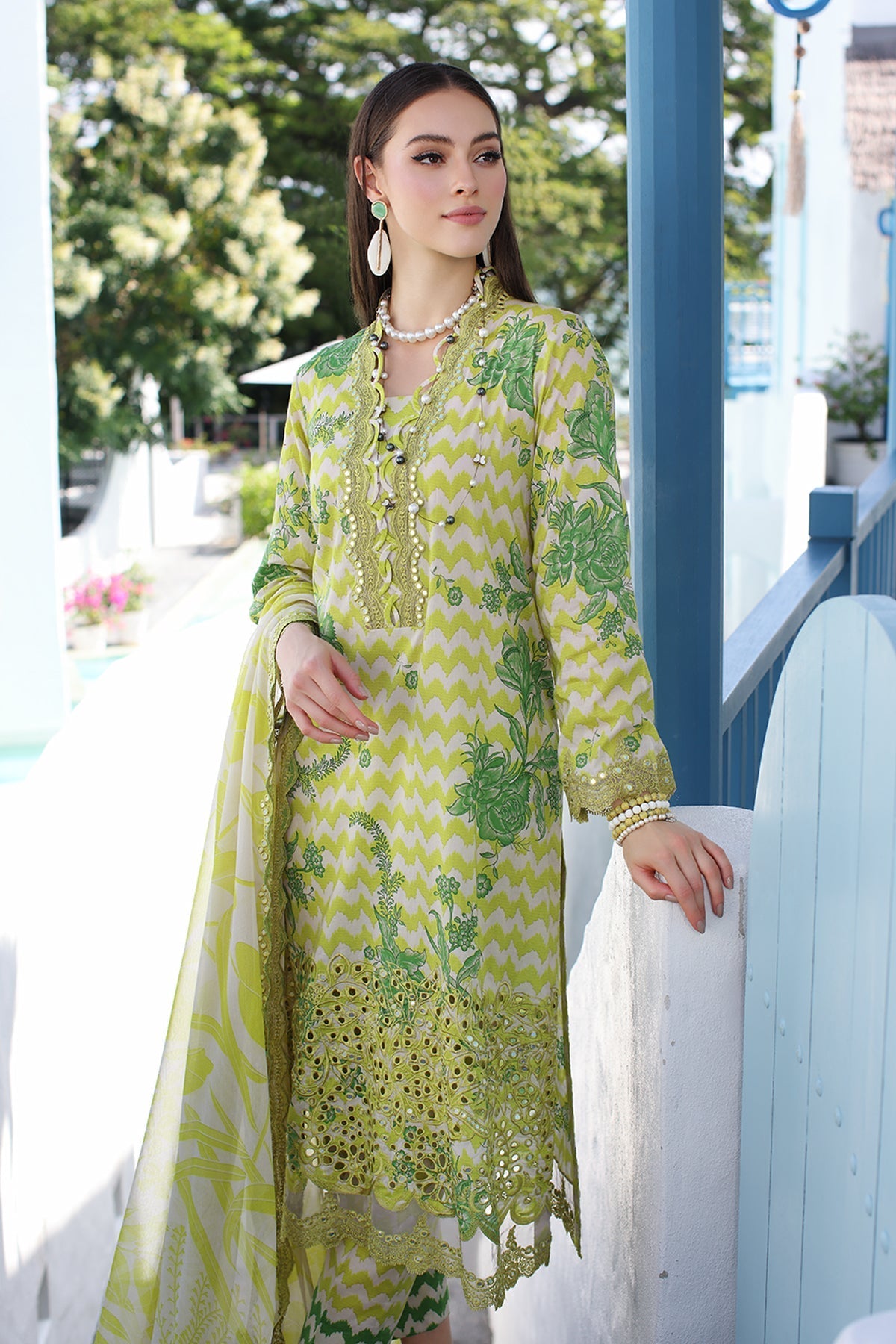Charizma Combination Embroidered Lawn 2024 | CCH4-03 - Image 3