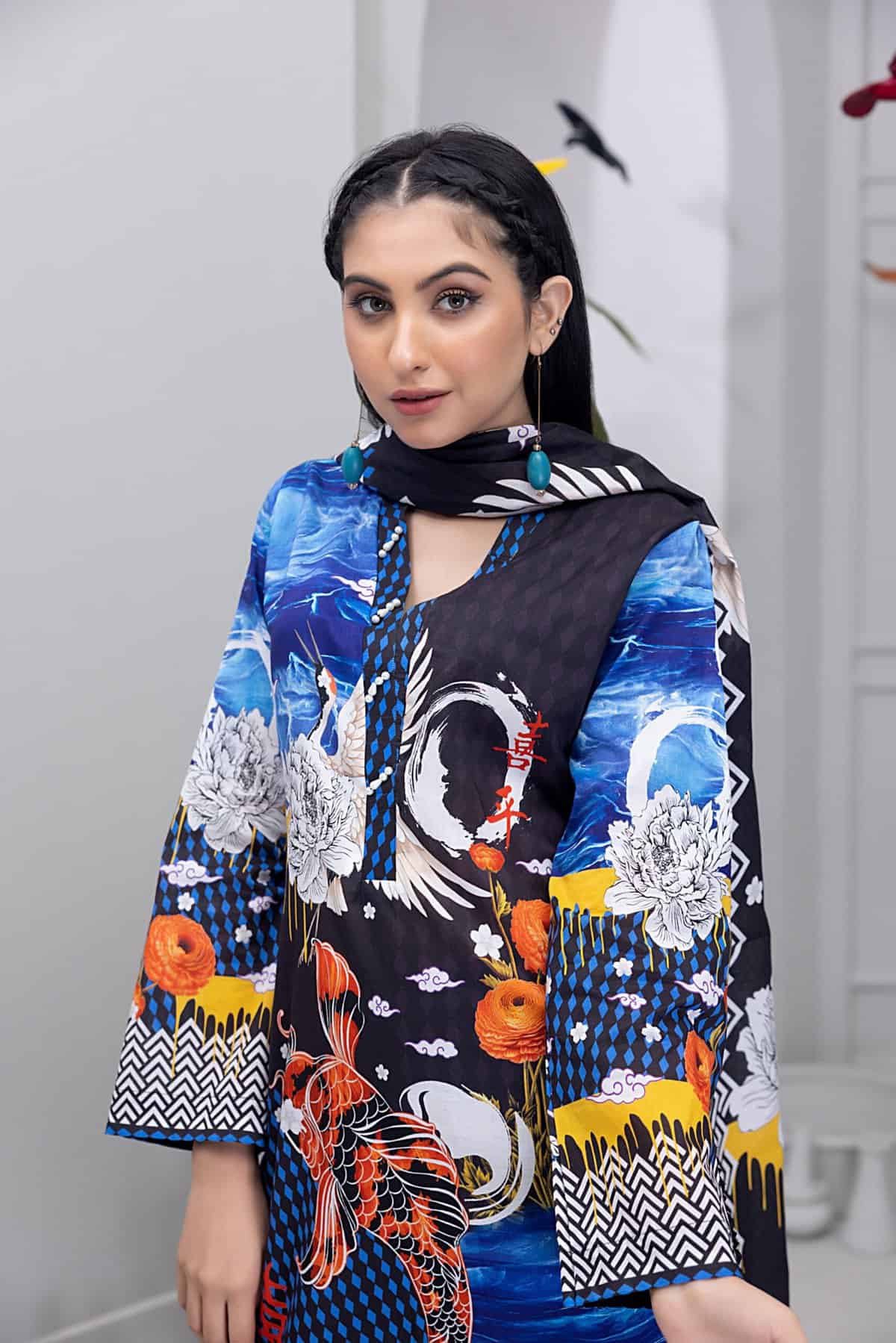 Salina Pop Printed Lawn | SP-8 - Image 4