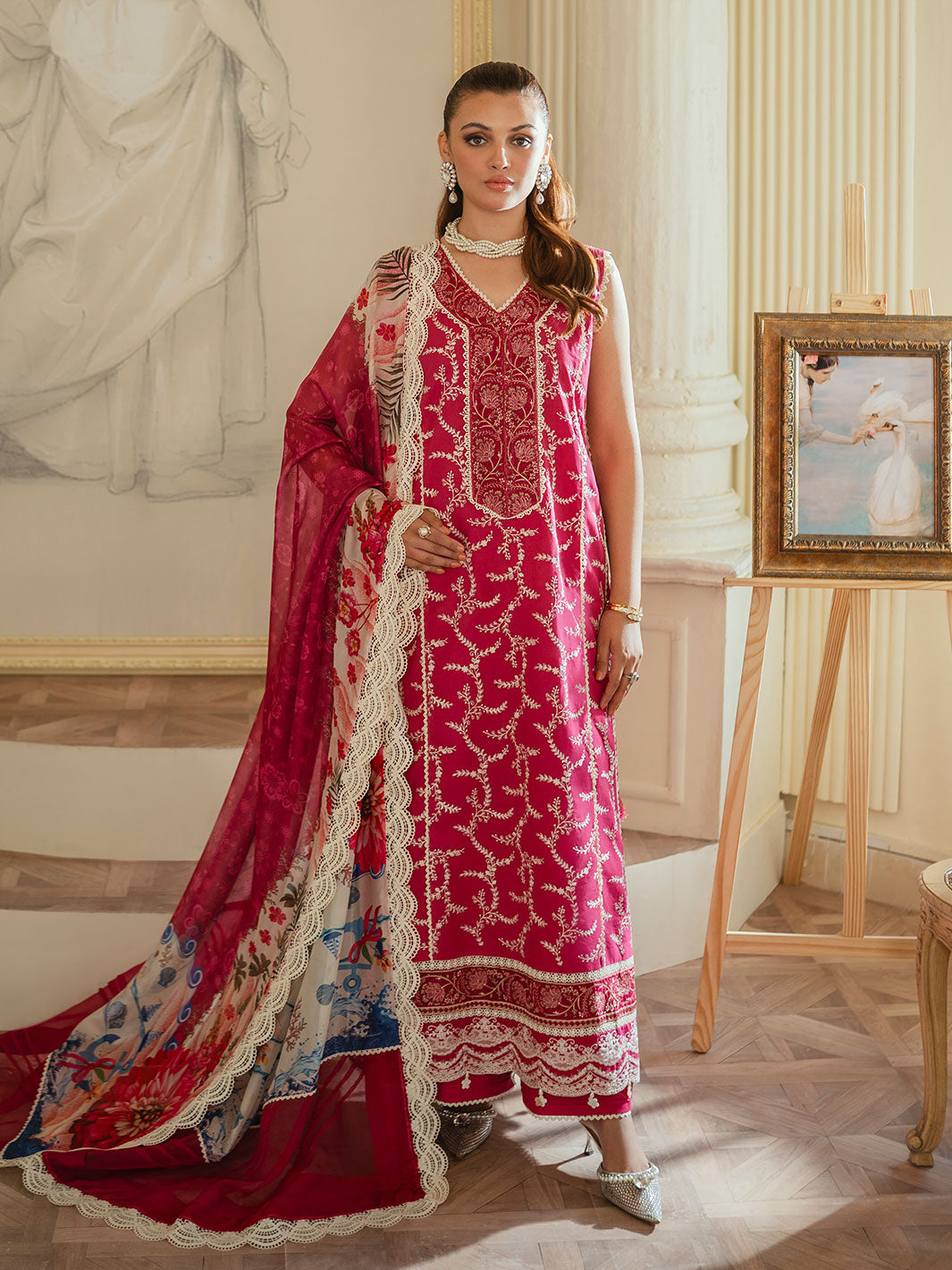 Faiza Faisal Celine Chikankari Eid Collection '24 | MAWRA