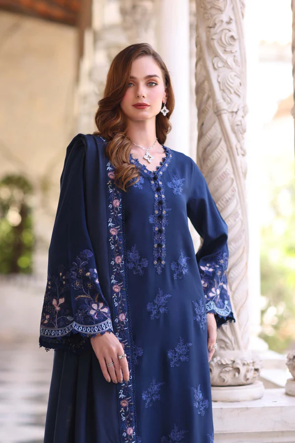 Noor Winter Pashmina Shawls'25 | Saadi Aasad || Sapphire - Image 2