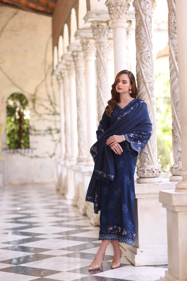 Noor Winter Pashmina Shawls'25 | Saadi Aasad || Sapphire - Image 3