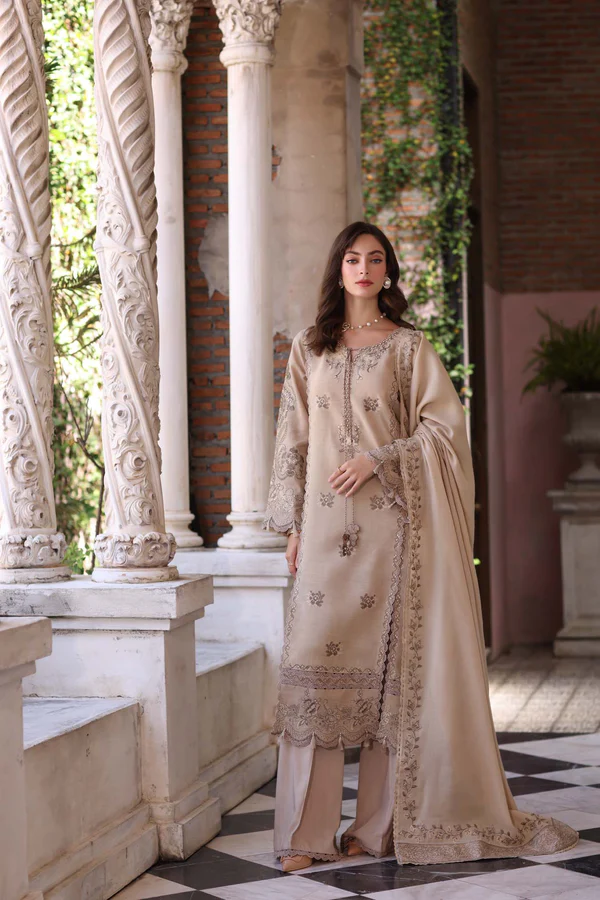 Noor Winter Pashmina Shawls'25 | Saadi Aasad || Caramel Mist