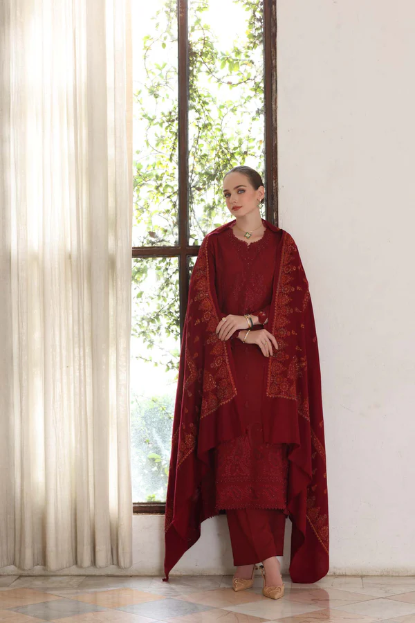 Noor Winter Pashmina Shawls'25 | Saadi Aasad || Ember - Image 5