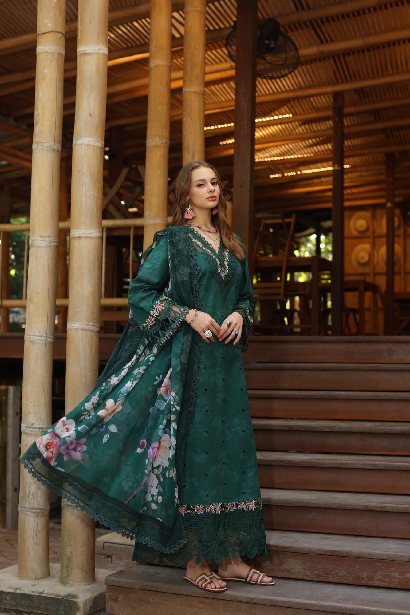 Noor Eid Luxe Printedkari '25 by Saadia Aasad | D9-B