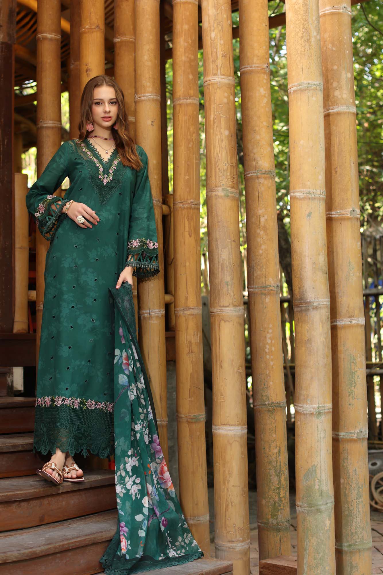 Noor Eid Luxe Printedkari '25 by Saadia Aasad | D9-B - Image 2
