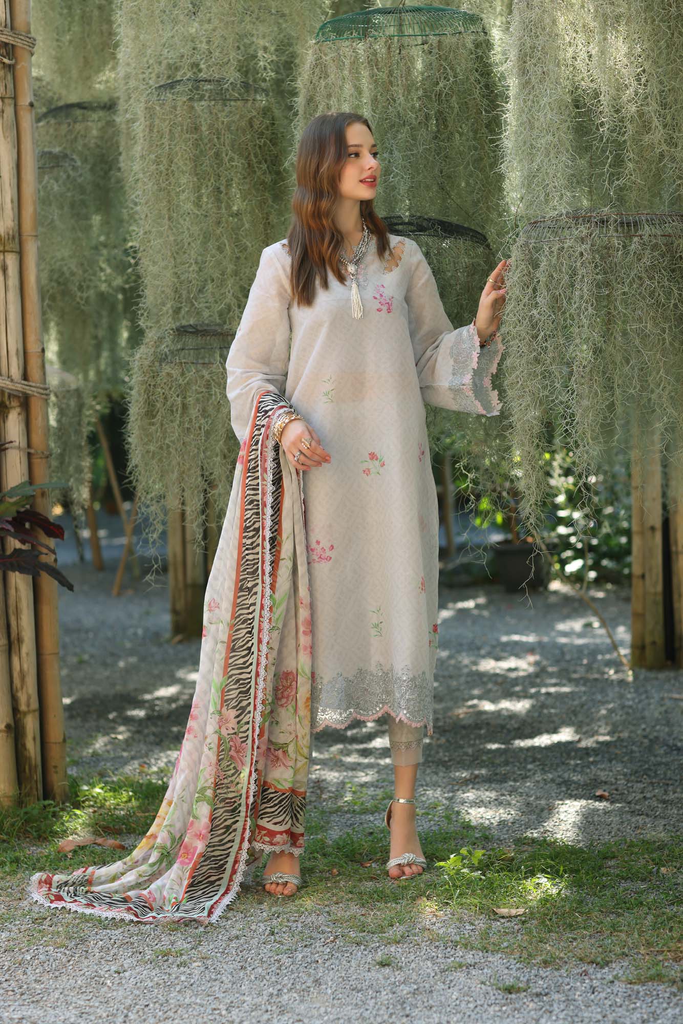 Noor Eid Luxe Printedkari '25 by Saadia Aasad | D10-A