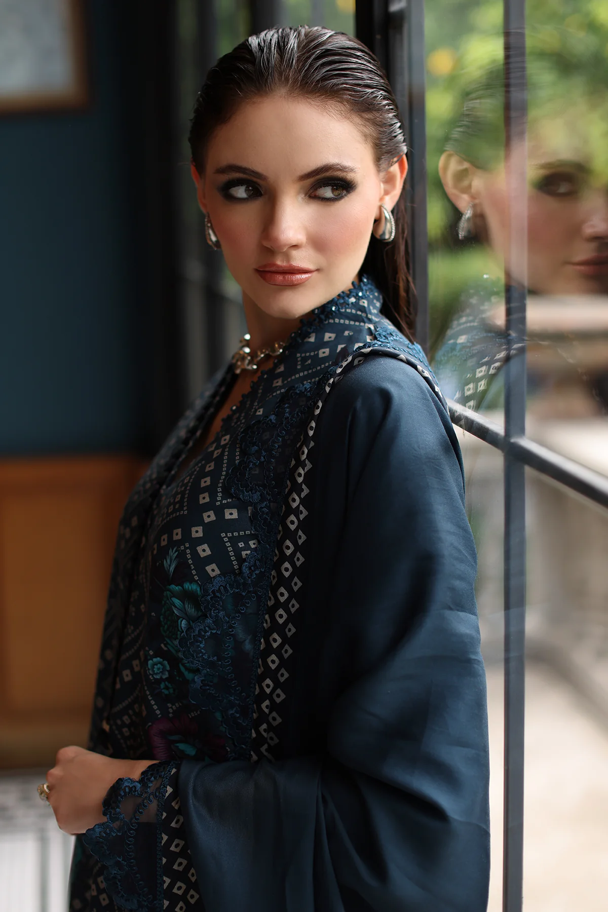 Charizma Embroidered Linen Collection'25 CCW6-20 - Image 4