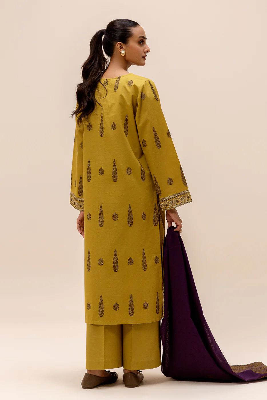Beechtree Unstitched Winter Limited Edition | BT12406UN004450-MUSTARD-2000000265828-3PC - Image 3