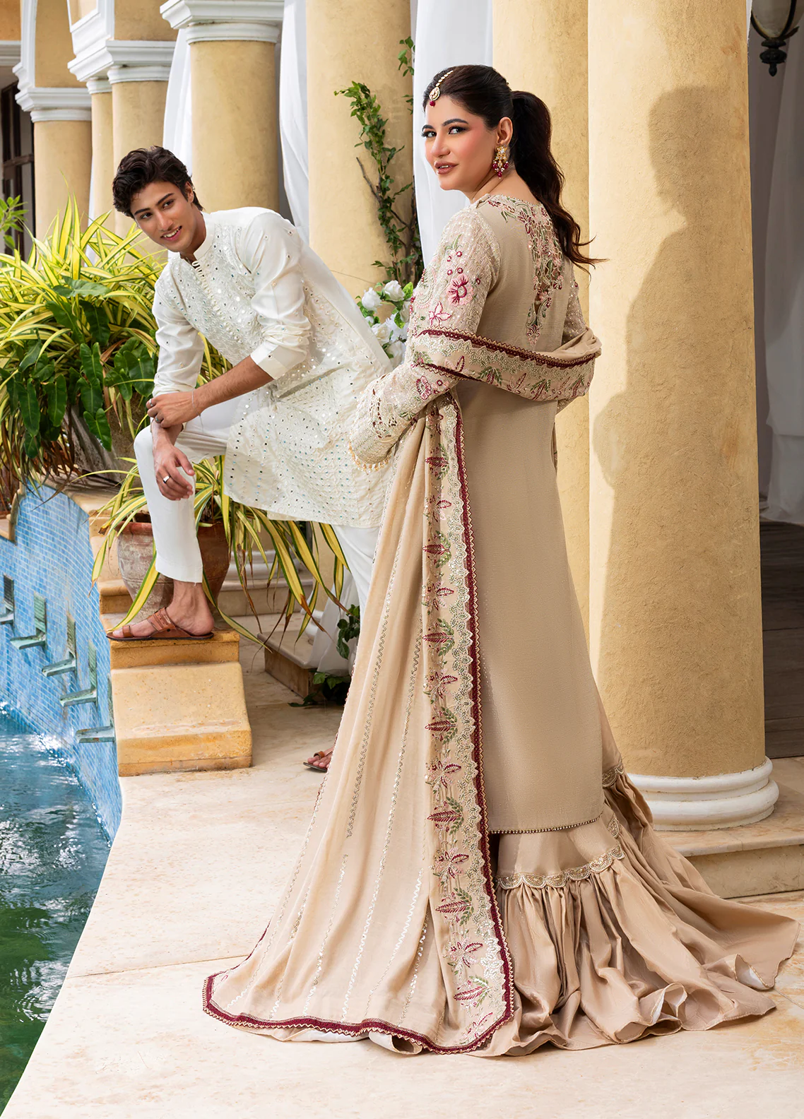 Haye Dil Unstitched Wedding Formals by Sahane | CT 29004 - Image 2
