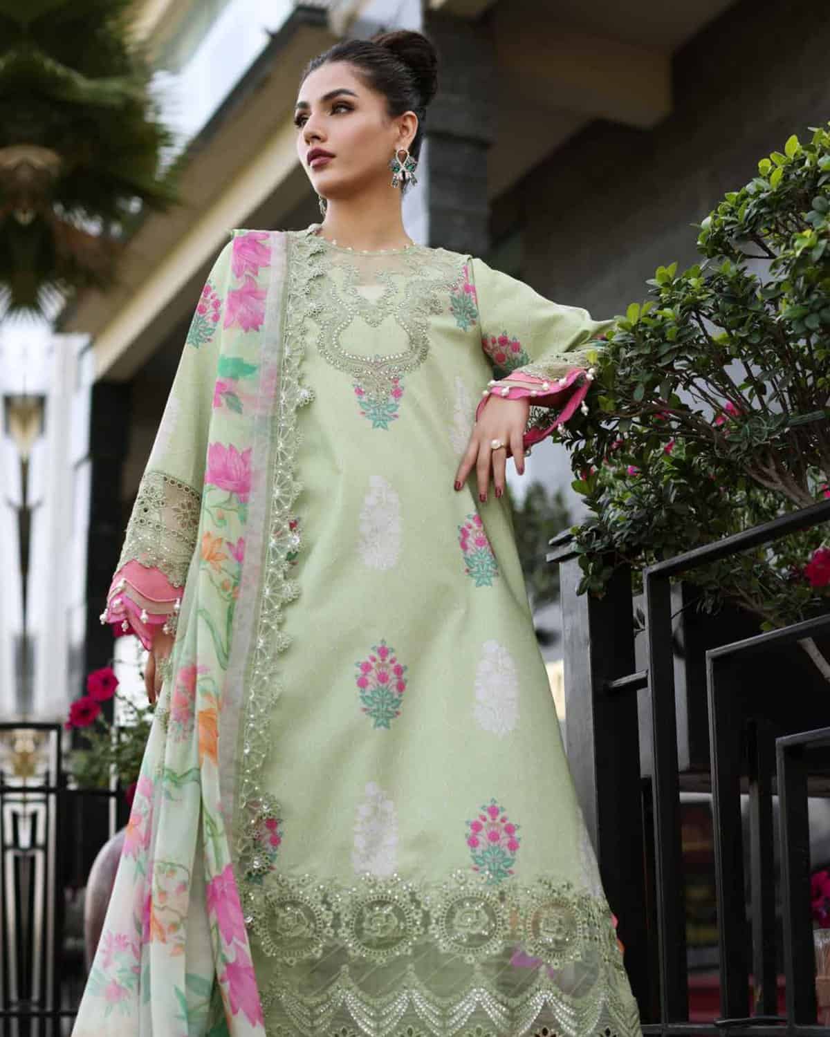Charizma Rang-e-Bahaar Embroidered Lawn 2024 | CRB4-12 - Image 3
