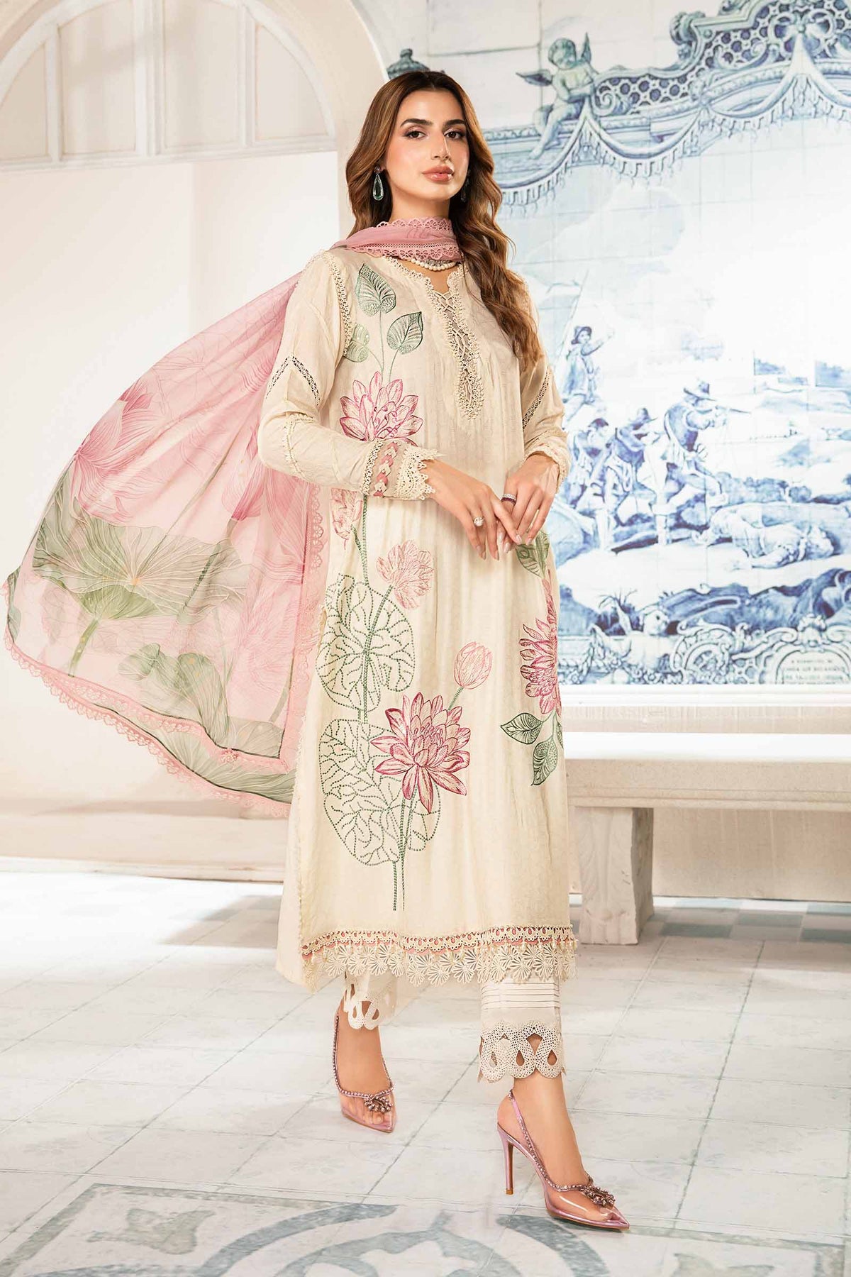 MARIA B M.Prints | Summer Lawn 2024 | Vol 2 | MPT-2201-A - Image 6