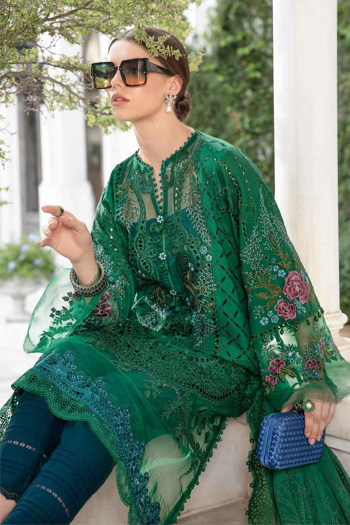 MARIA B Luxury EID Lawn 2024 | EID LAWN-24-02 - Image 5