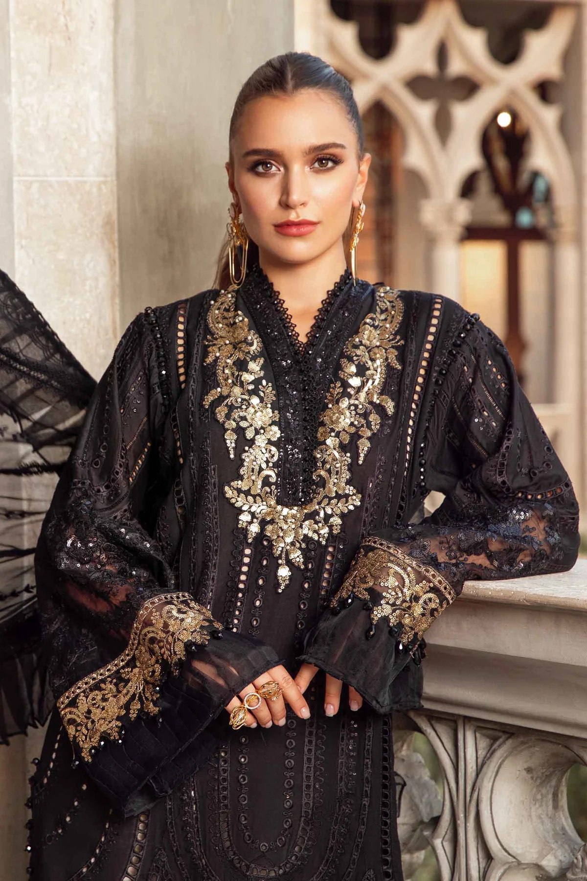 MARIA B Luxury EID Lawn 2024 | EID LAWN-24-03 - Image 3