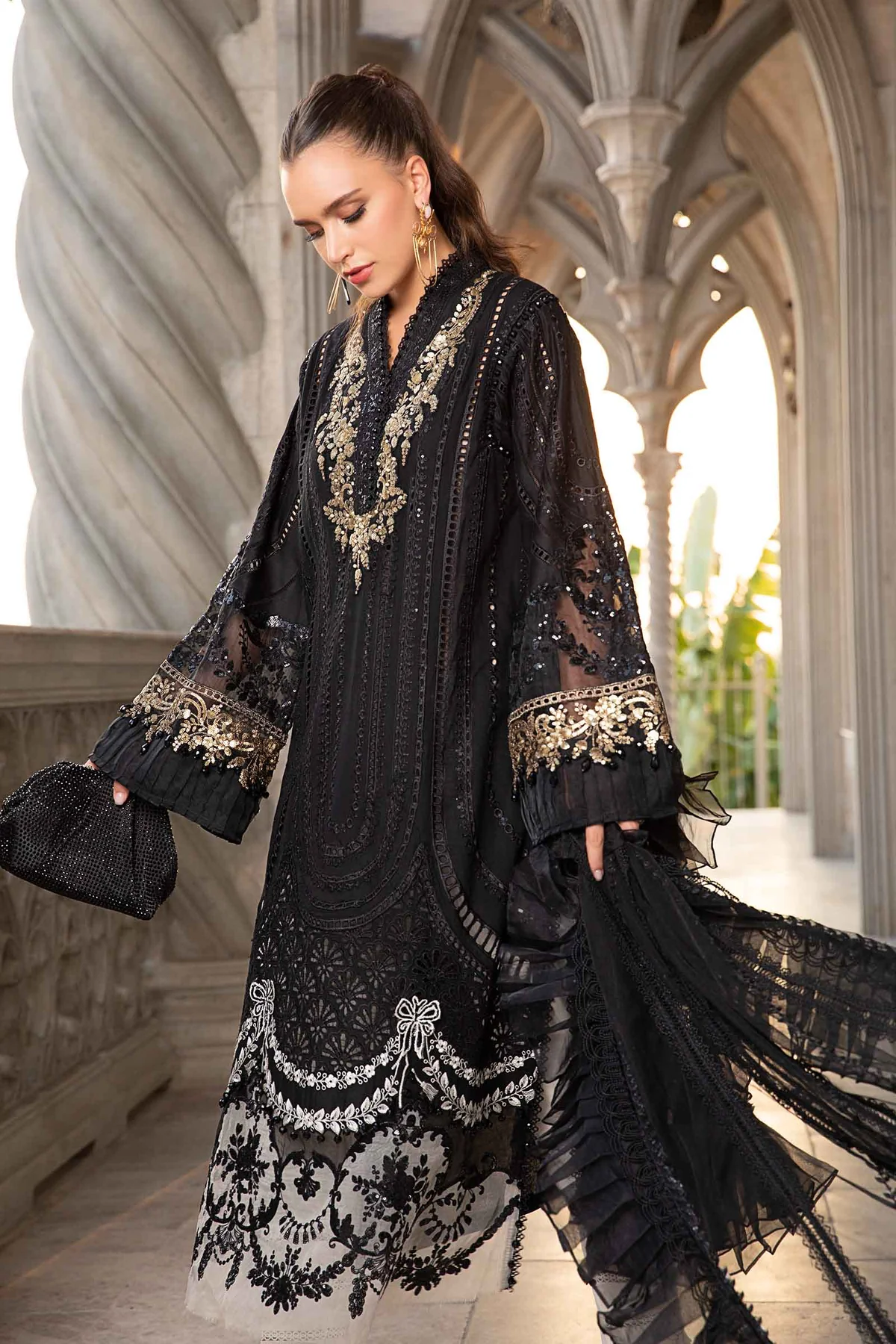 MARIA B Luxury EID Lawn 2024 | EID LAWN-24-03 - Image 4