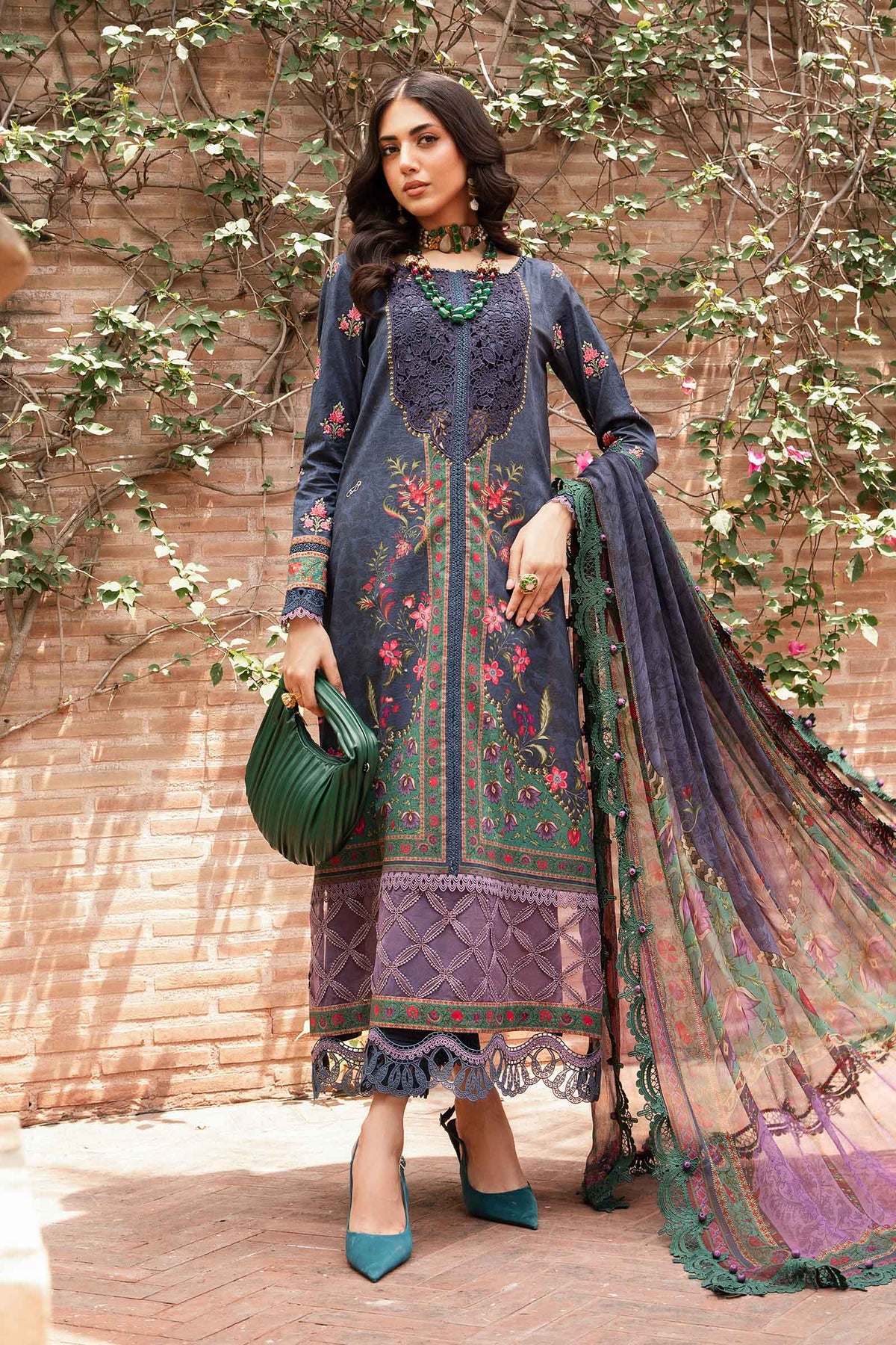 MARIA B M.Prints | Summer Lawn 2024 | Vol 2 | MPT-2206-B - Image 3