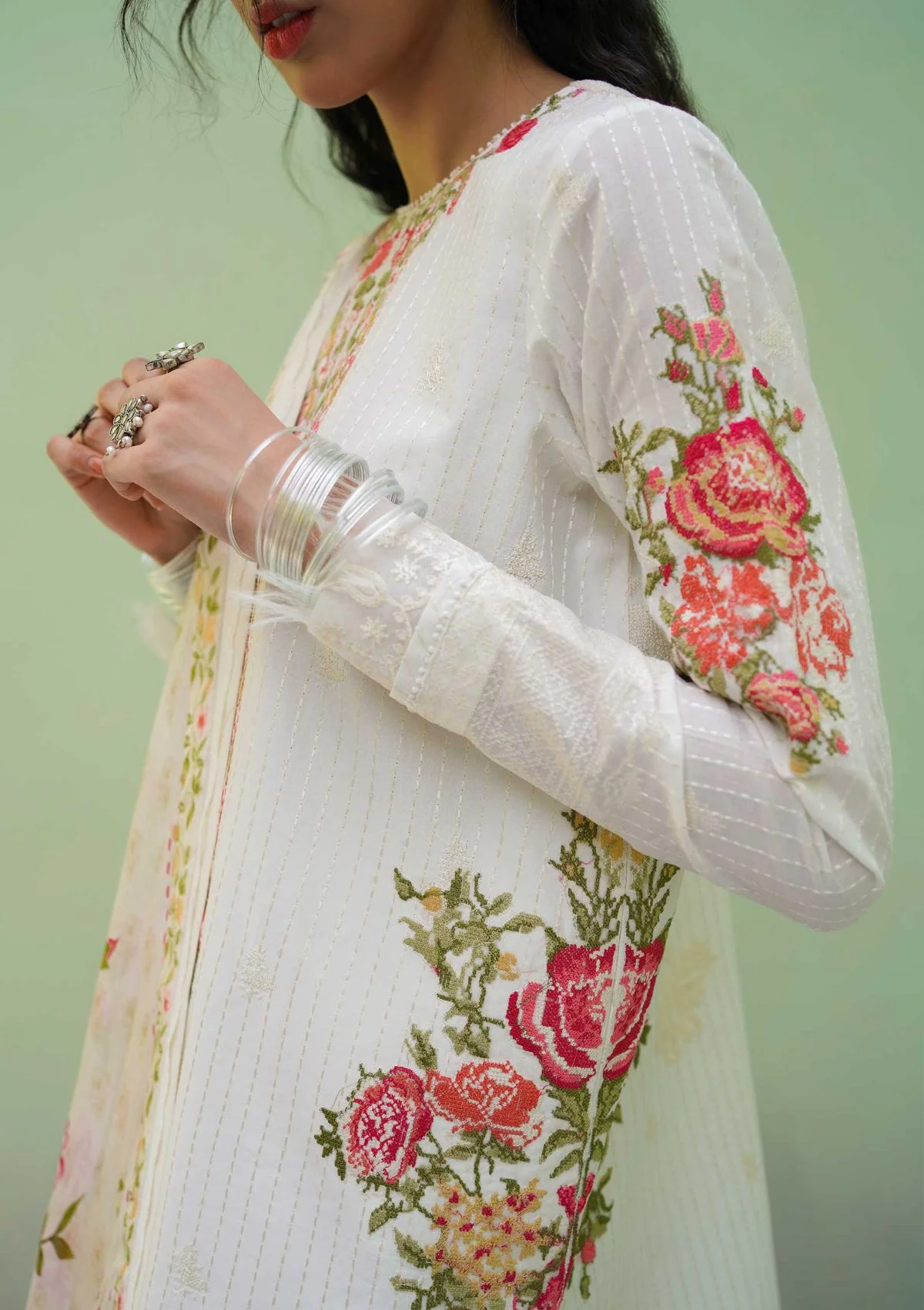Zara Shahjahan Spring Lawn Collection 2023 – D23-1A BAANA (GZ-473) - Image 3