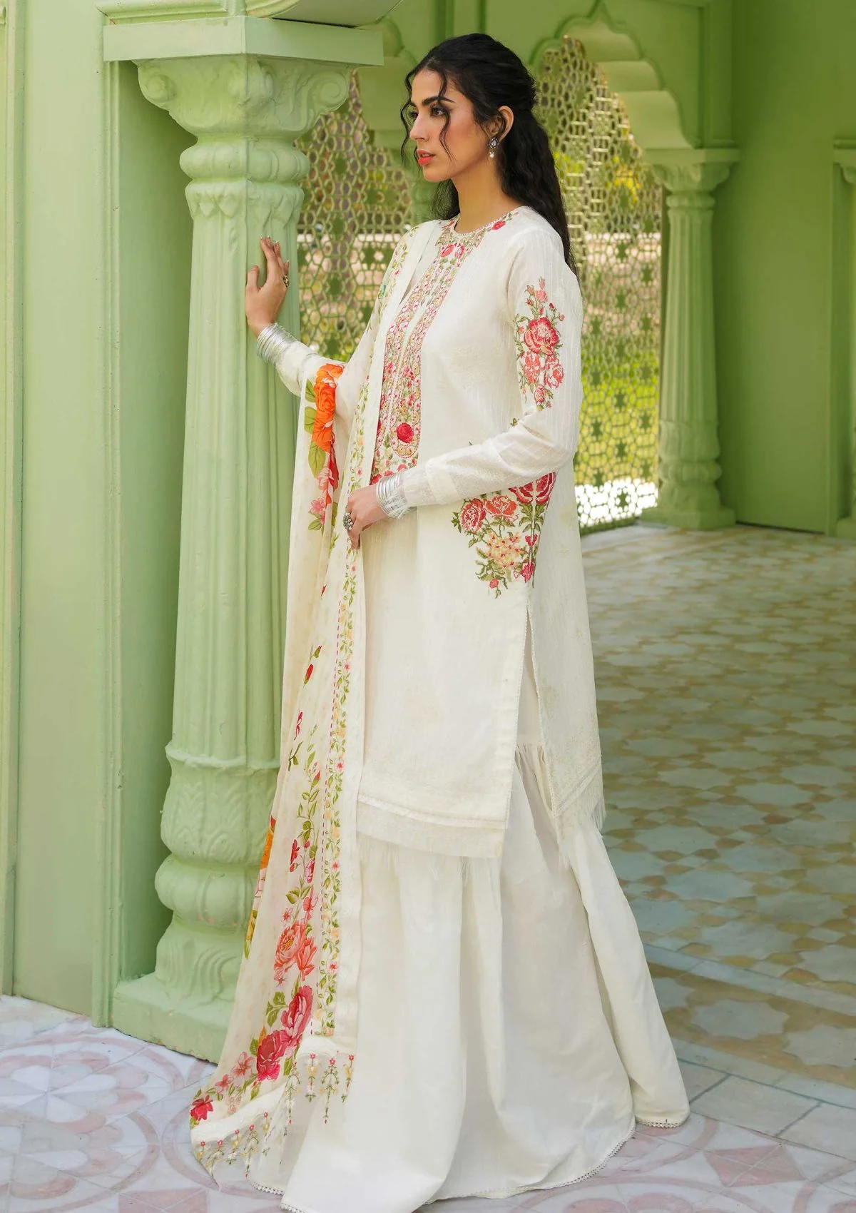 Zara Shahjahan Spring Lawn Collection 2023 – D23-1A BAANA (GZ-473) - Image 2