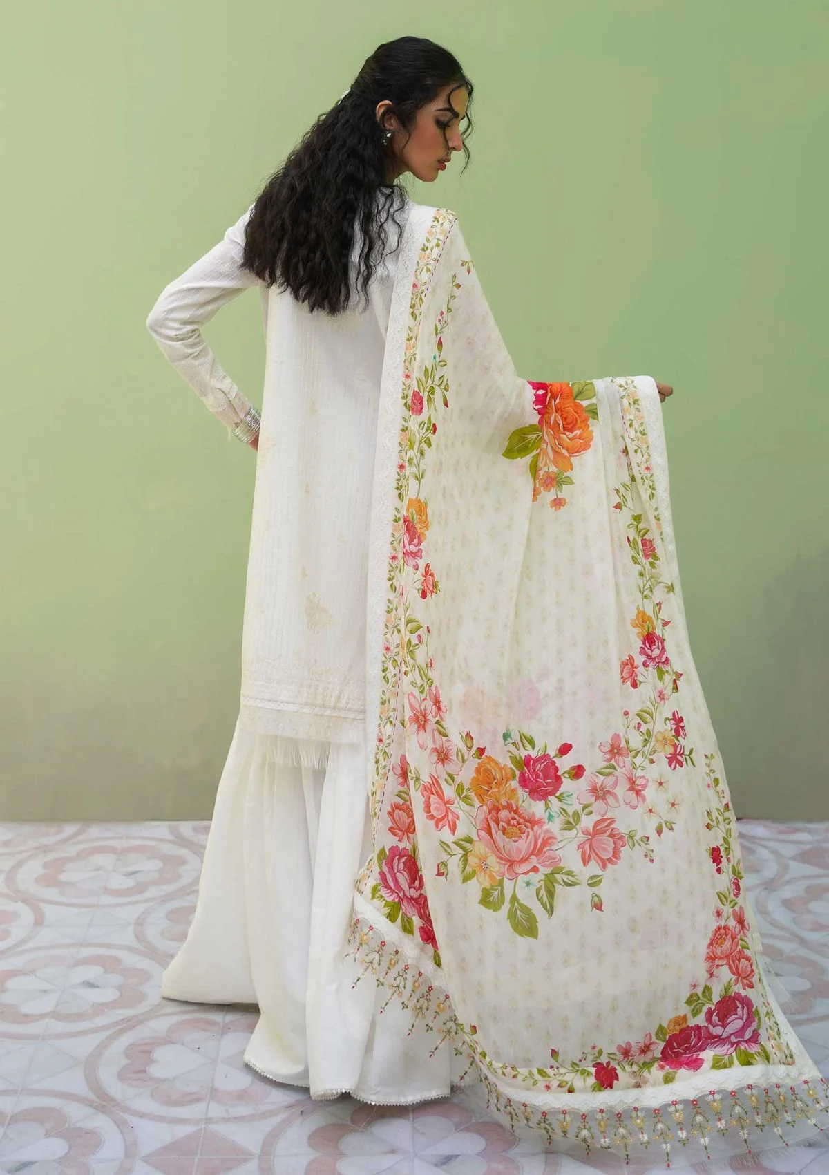 Zara Shahjahan Spring Lawn Collection 2023 – D23-1A BAANA (GZ-473) - Image 4