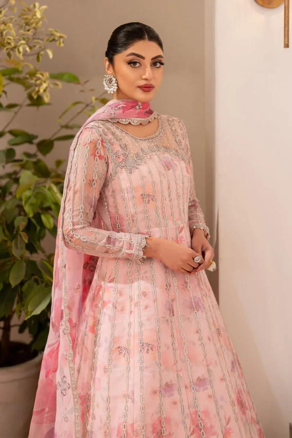 Alternative view of Alizeh Fleur Embroidered Printed Chiffon || AF-CH-2197-Rimayah