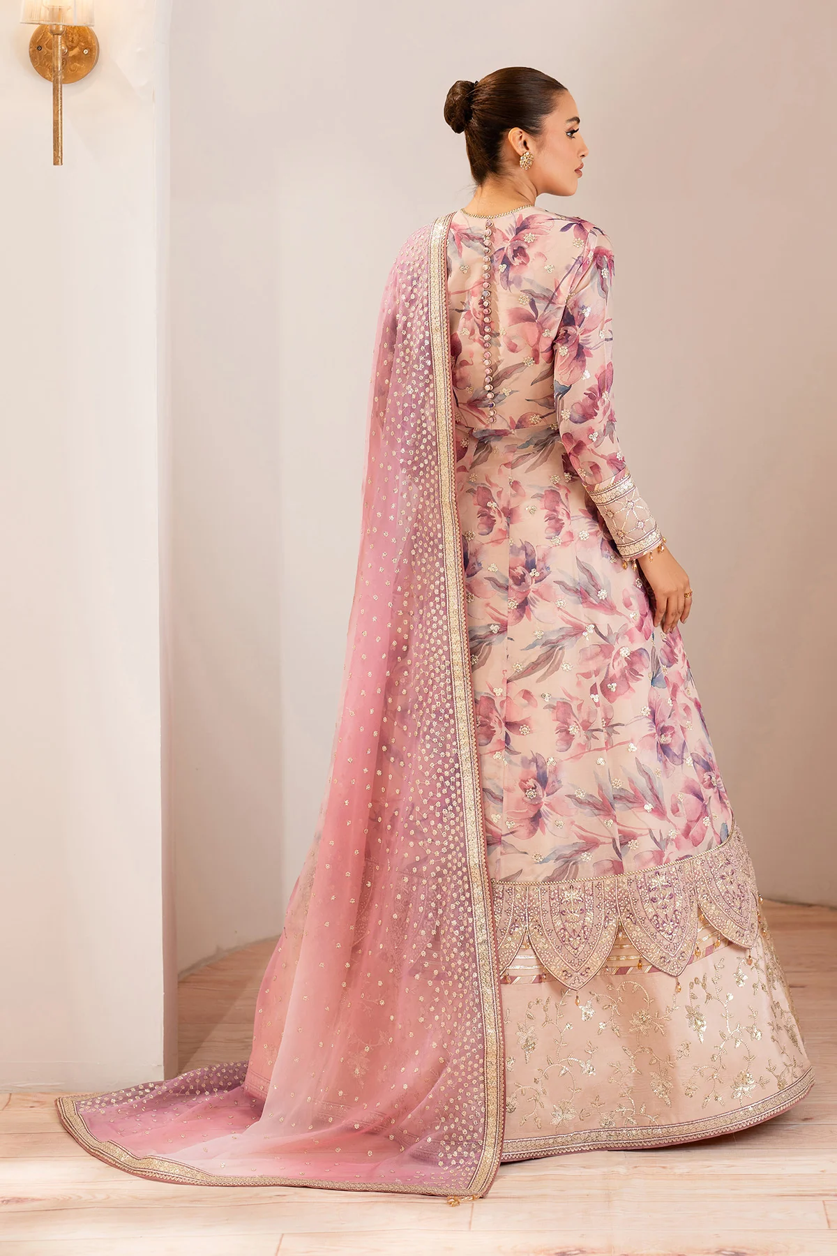 Alizeh Fleur Embroidered Printed Chiffon || AF-CH-2193-Dina - Image 4