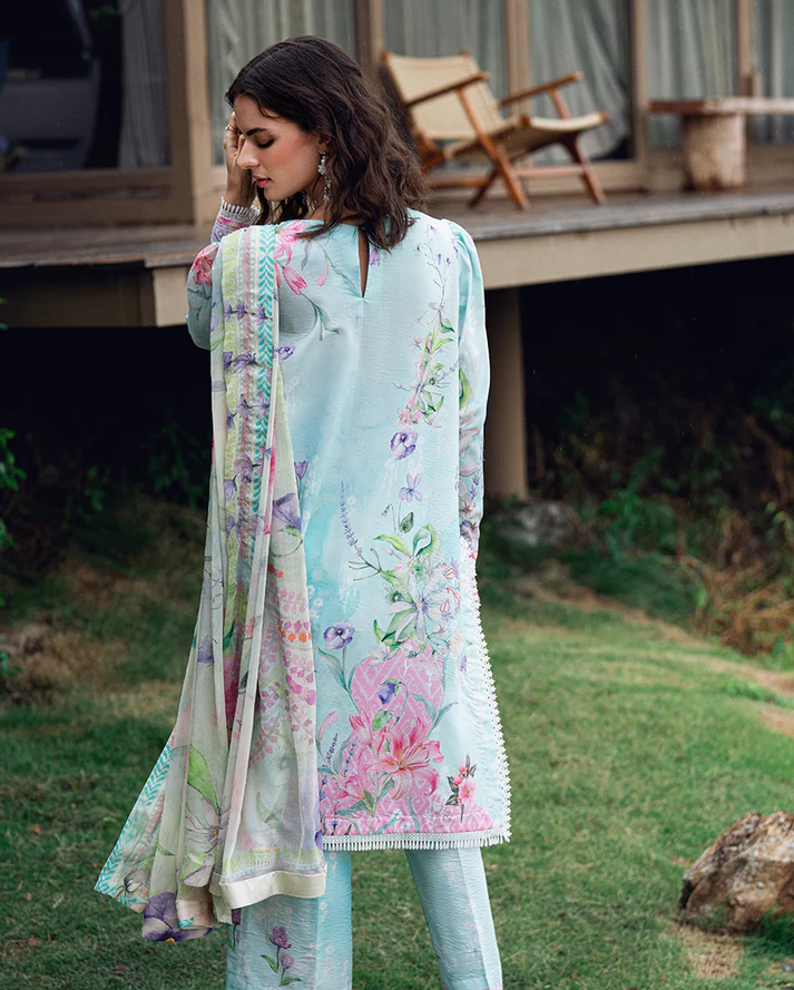 Roheenaz Garden veil Printed Lawn - Twilight Fizz - Image 5