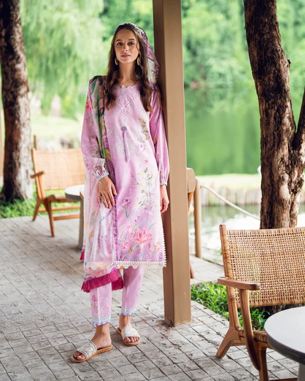 Roheenaz Garden veil Printed Lawn - Rosey Daze
