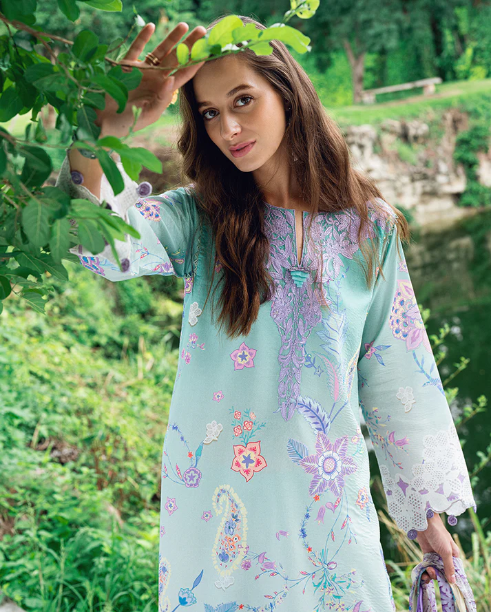 Roheenaz Garden veil Printed Lawn - Jazmine Haze. - Image 5
