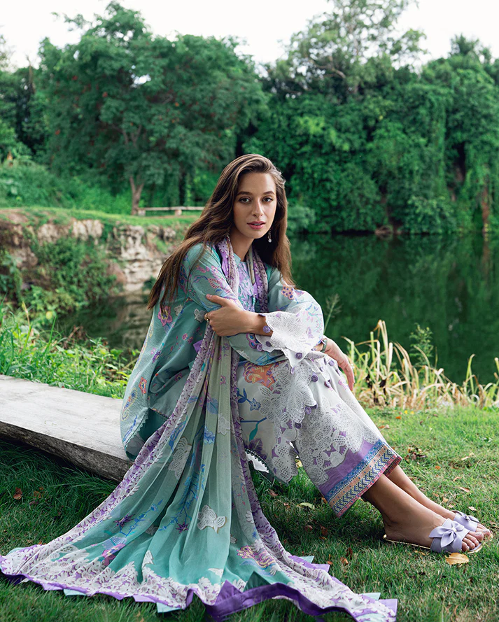 Roheenaz Garden veil Printed Lawn - Jazmine Haze. - Image 2