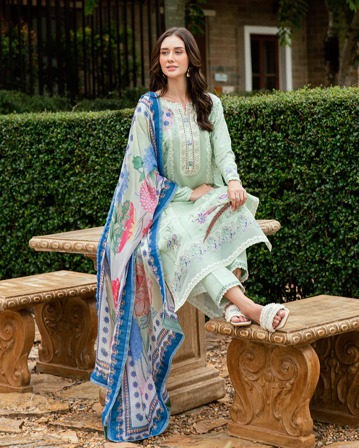 Roheenaz Summer Reverie Luxury Lawn - Veloura - Image 4