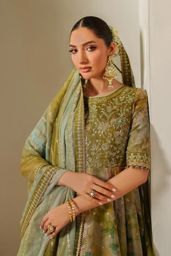 Alternative view of Alizeh Fleur Embroidered Printed Chiffon || AF-CH-2195-Renee